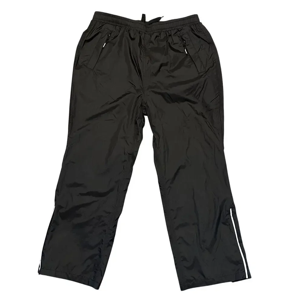 Outdoor Ventures Rain Pants Men's Size X-Large Black Velcro Ankles